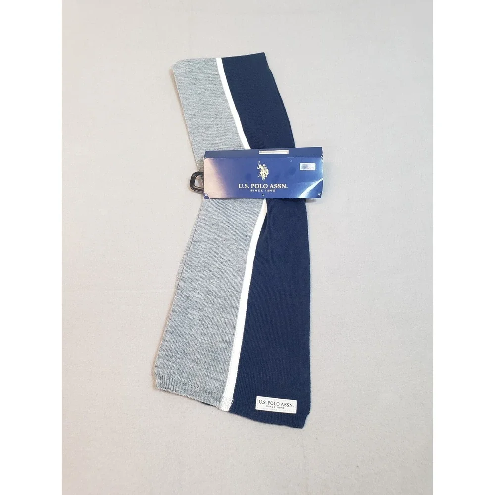 US Polo Winter Scarf Blue Gray 52
